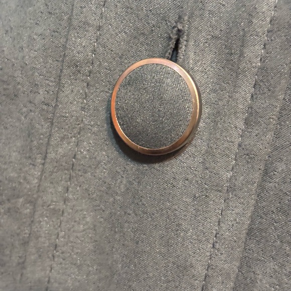 FEN-NELLI Vintage Suede-Like Dusty Blue Hooded Coat - Picture 5 of 7